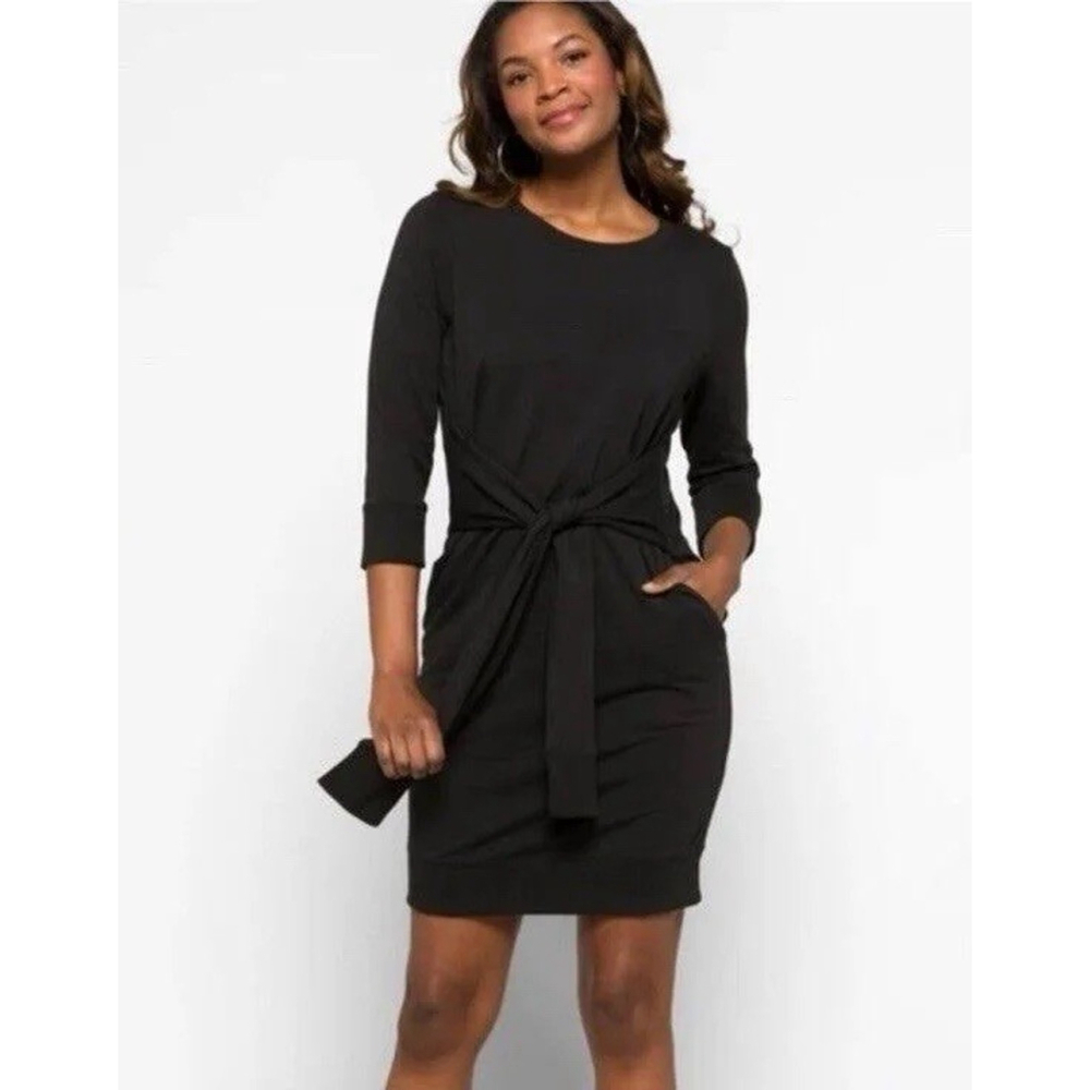 Universal Standard Misa Sweatshirt Tie Dress Black Size 2-4 (3XS)‎ $138